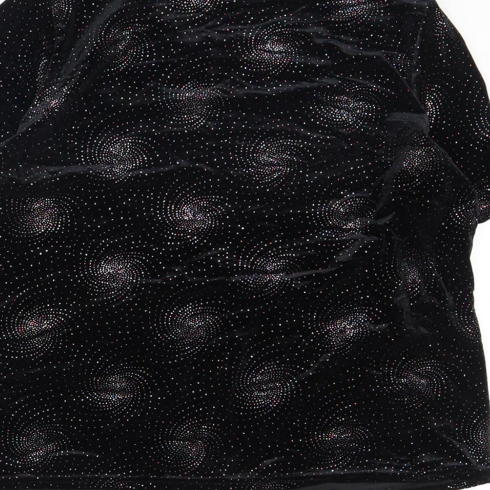 Womens UK Size L BM Black Basic T-Shirt