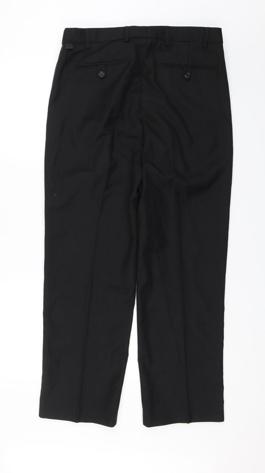 Skopes Mens Black Dress Pants Trousers Size 34 in L28 in