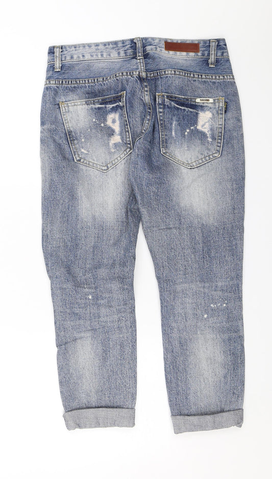 Hong Jin Chun Mens Blue Denim Cropped Jeans Size 27 in L22 in