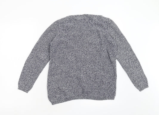 BHS Womens Blue Knit Pullover Jumper Size 10