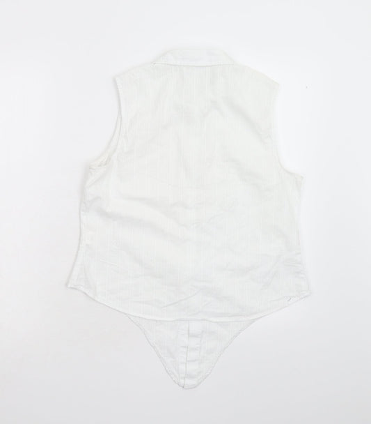 Primark Womens White Basic Button-Up Size 14