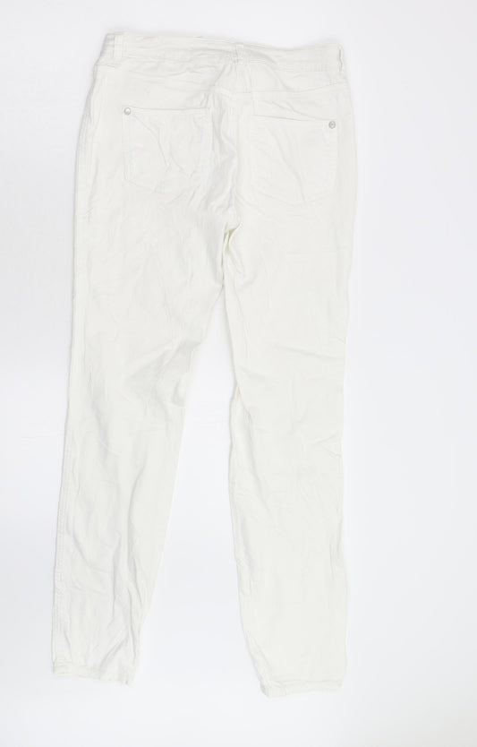 NEXT Womens White Straight Jeans Size 10 L30 in