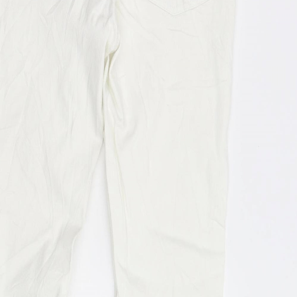 NEXT Womens White Straight Jeans Size 10 L30 in