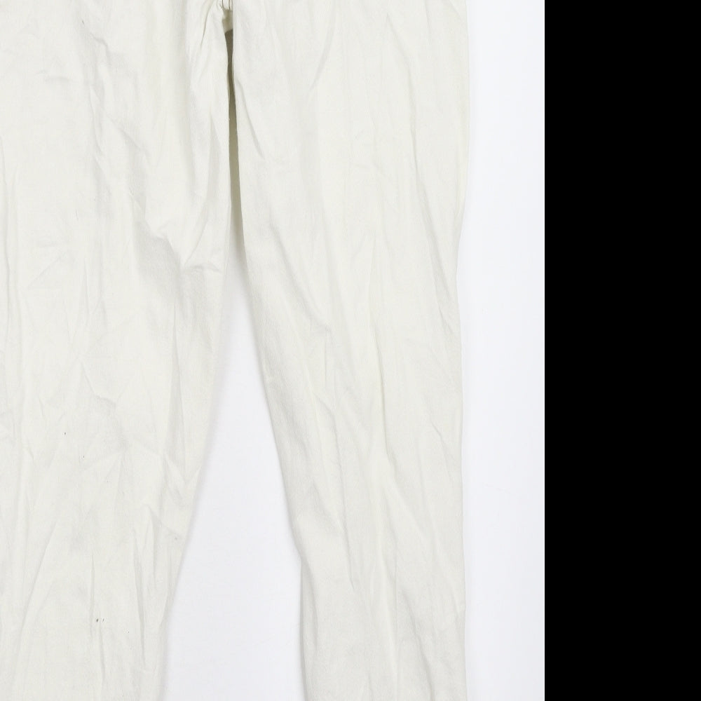 Primark Womens White Denim Straight Jeans Size 8 L28 in