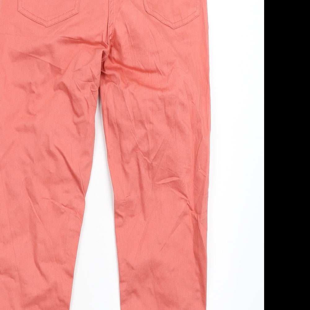 Womens UK Size 10 Debenhams Regular Fit Cropped Pink Trousers