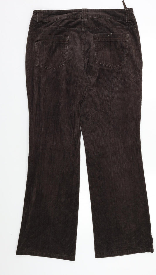 Womens UK Size 10 Principles Regular Fit Brown Trousers