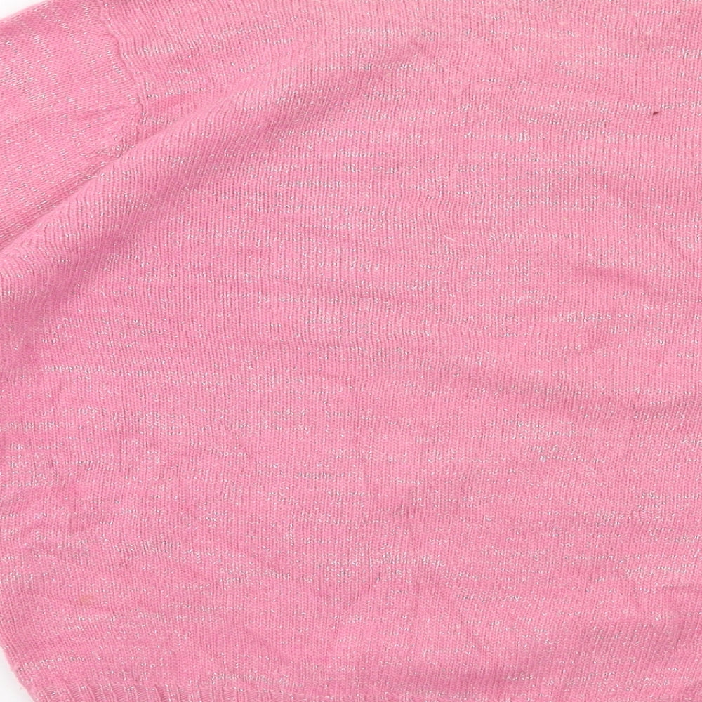 Womens UK Size M Poppy Pink Pullover Jumper