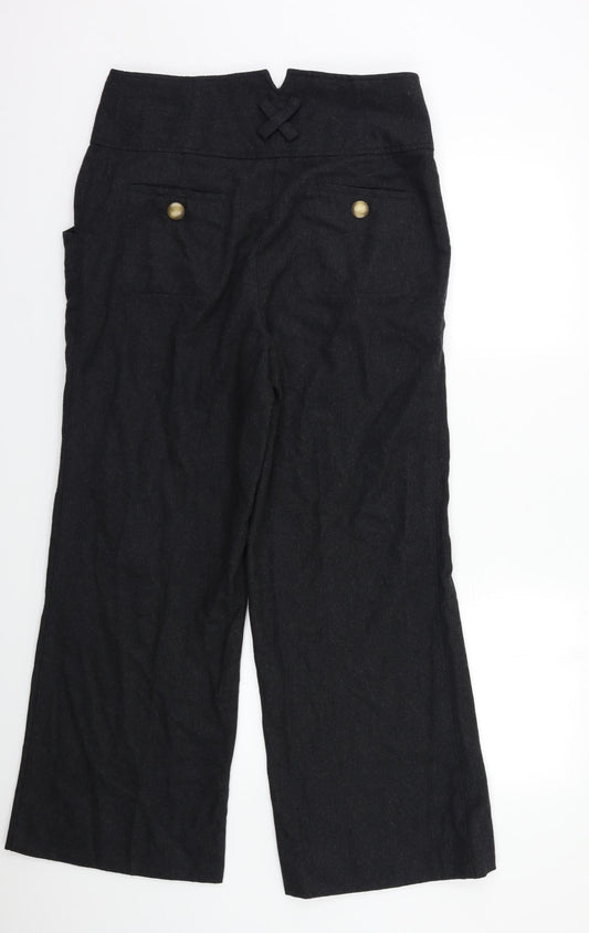 Womens UK Size M Preworn Regular Fit Grey Trousers