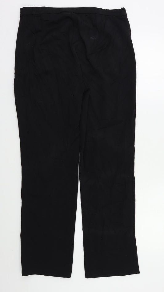 M&S Womens Black Trousers Size 12 L28 in