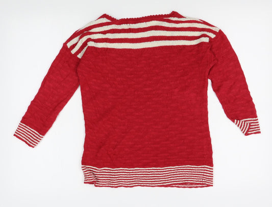 Womens UK Size 10 M&S Red Pullover Jumper