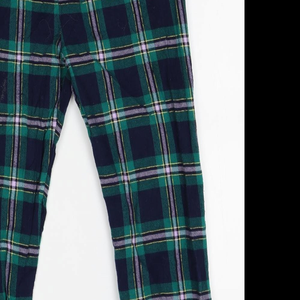 M&S Girls Green Plaid Lounge Pants Size 10-11 Years - hogwarts
