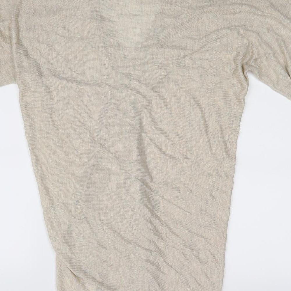 Womens UK Size 10 H&M Beige Wrap Blouse