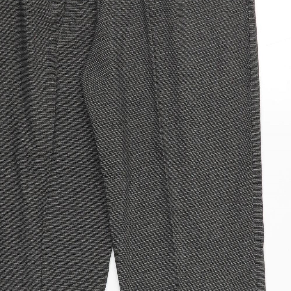 Ibris Style Womens Grey Capri Trousers Size 44 L26 in
