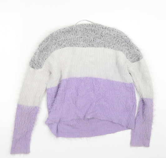 Primark Womens Purple Knit Pullover Jumper Size 10
