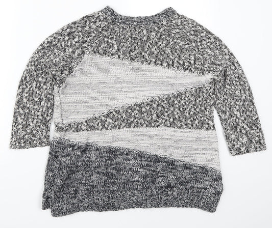 Womens UK Size 10 Topshop Grey Pullover Jumper