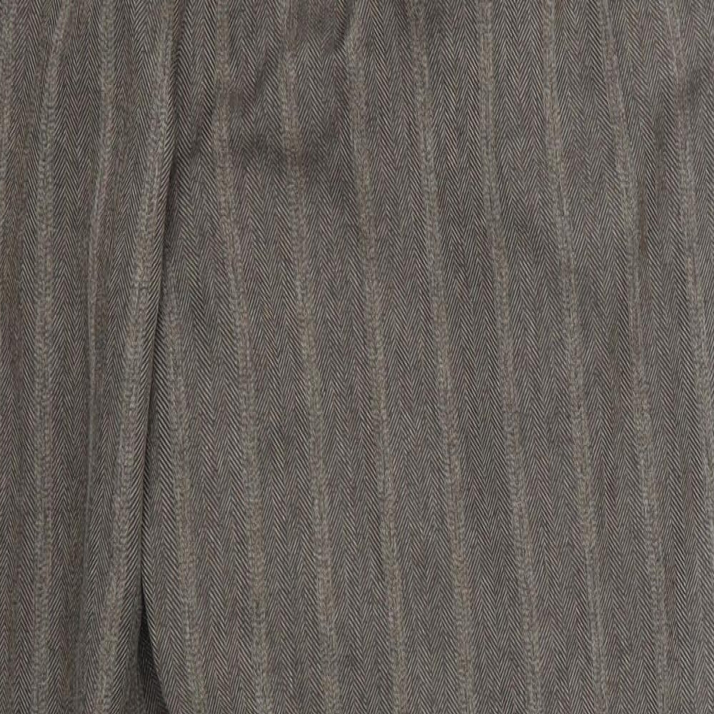 Impressions Womens Brown Striped Trousers Size 16 L27.5 in
