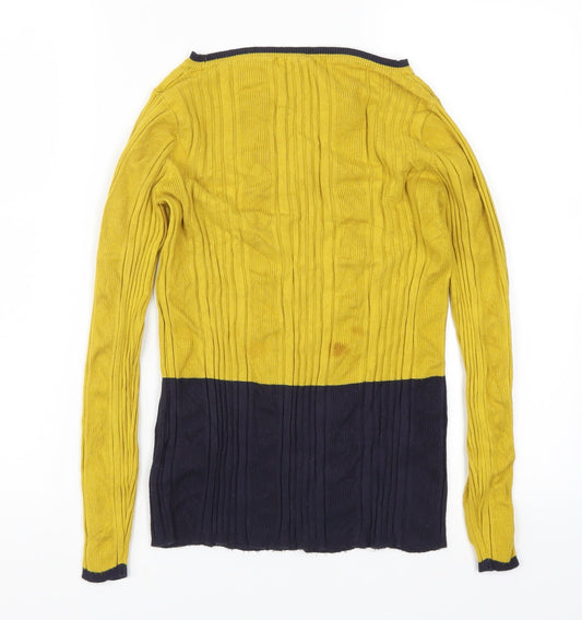 Womens UK Size 14 Preworn Yellow Pullover Jumper