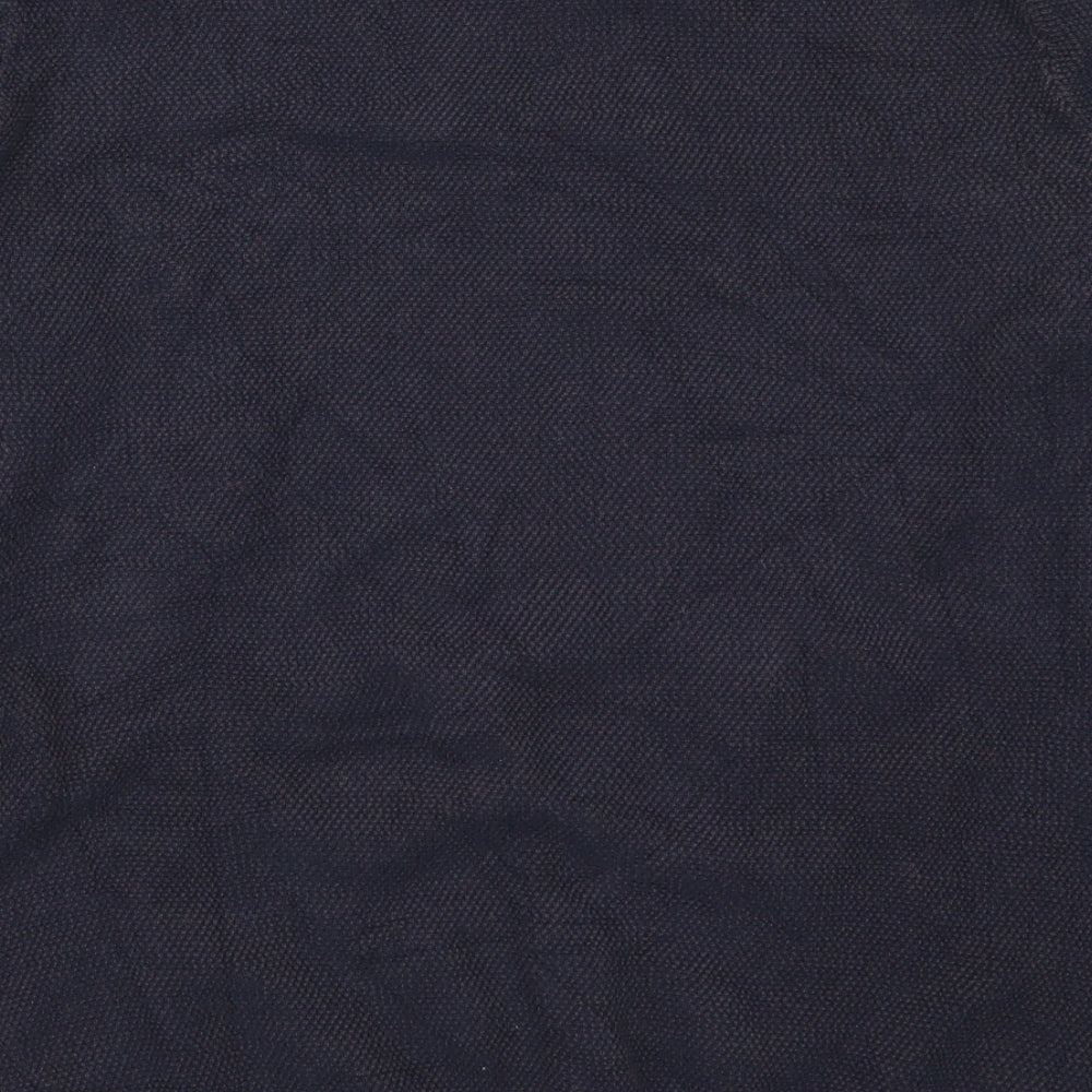 Criminal Mens Blue Knit Pullover Jumper Size L