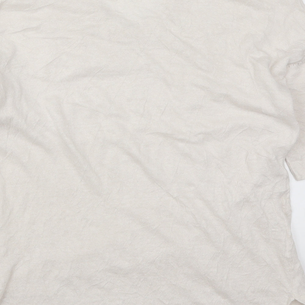 Womens UK Size 16 Preworn White Basic T-Shirt