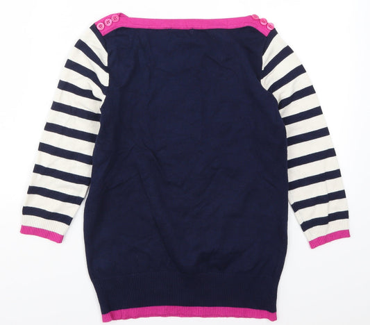 Womens UK Size XS M&Co Blue Pullover Jumper