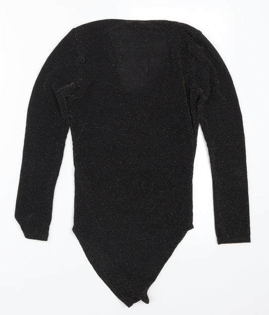 Boohoo Womens Gold   Bodysuit One-Piece Size 8