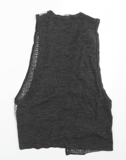 Womens UK Size One Size Kookai Grey 3-in-1 Jacket