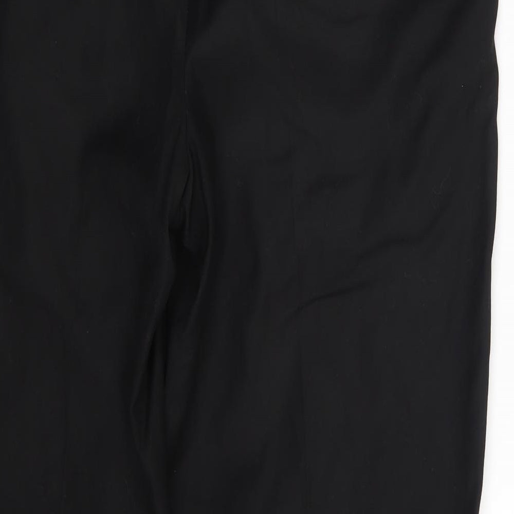 Womens UK Size One Size Preworn Regular Fit Black Trousers