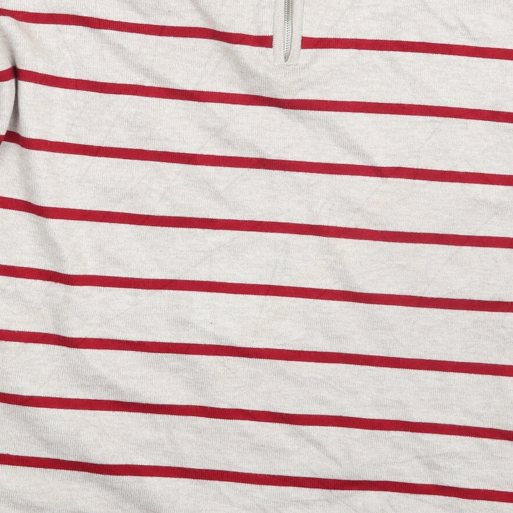 89th & Madison Womens Multicoloured Striped Pullover Jumper Size L