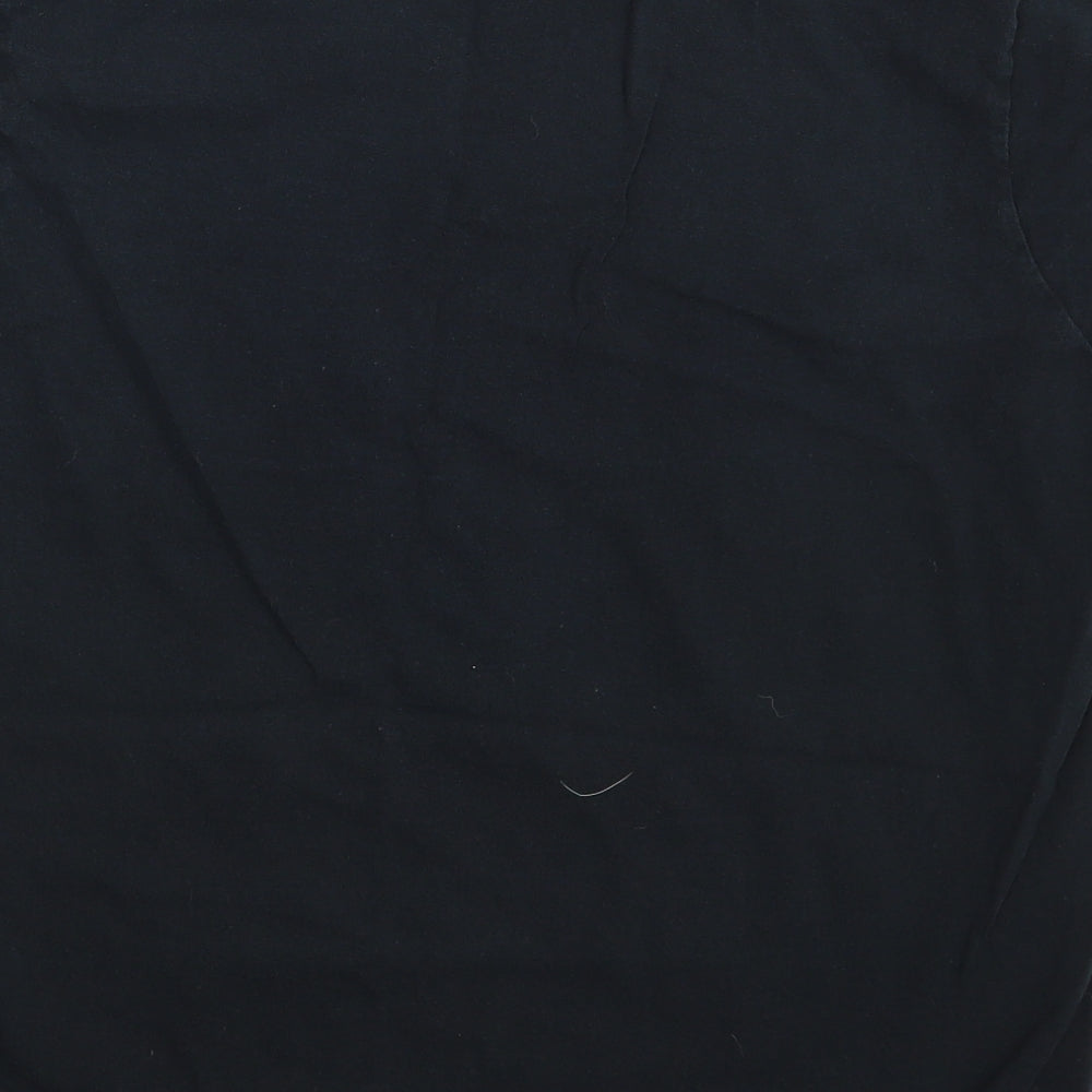 Womens UK Size L Gildan Black Basic T-Shirt