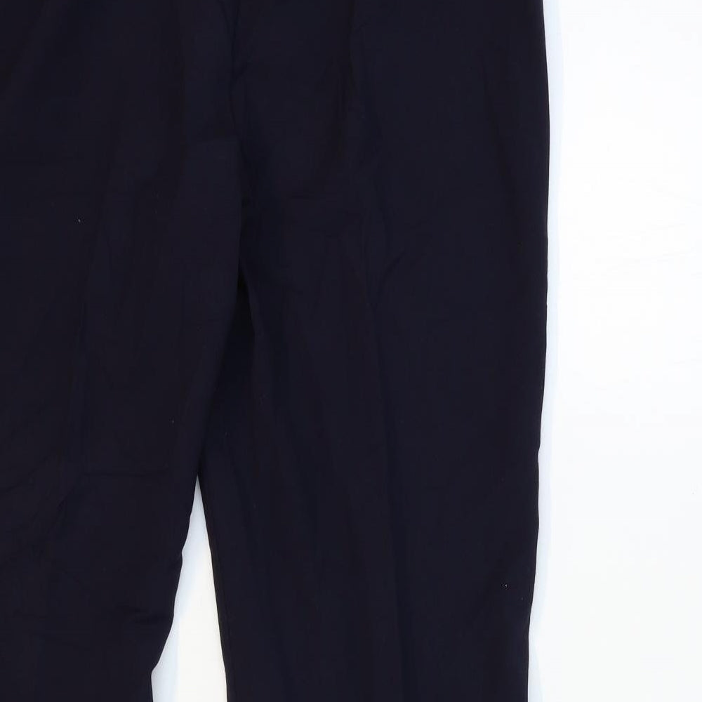 Marks and Spencer Womens Blue Rayon Trousers Size 12 L28 in