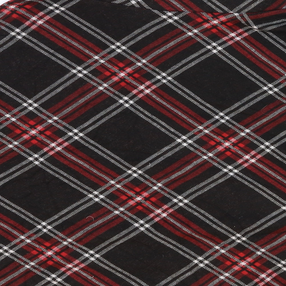 FOREVER 21 Womens Black Check Flare Skirt Size XS