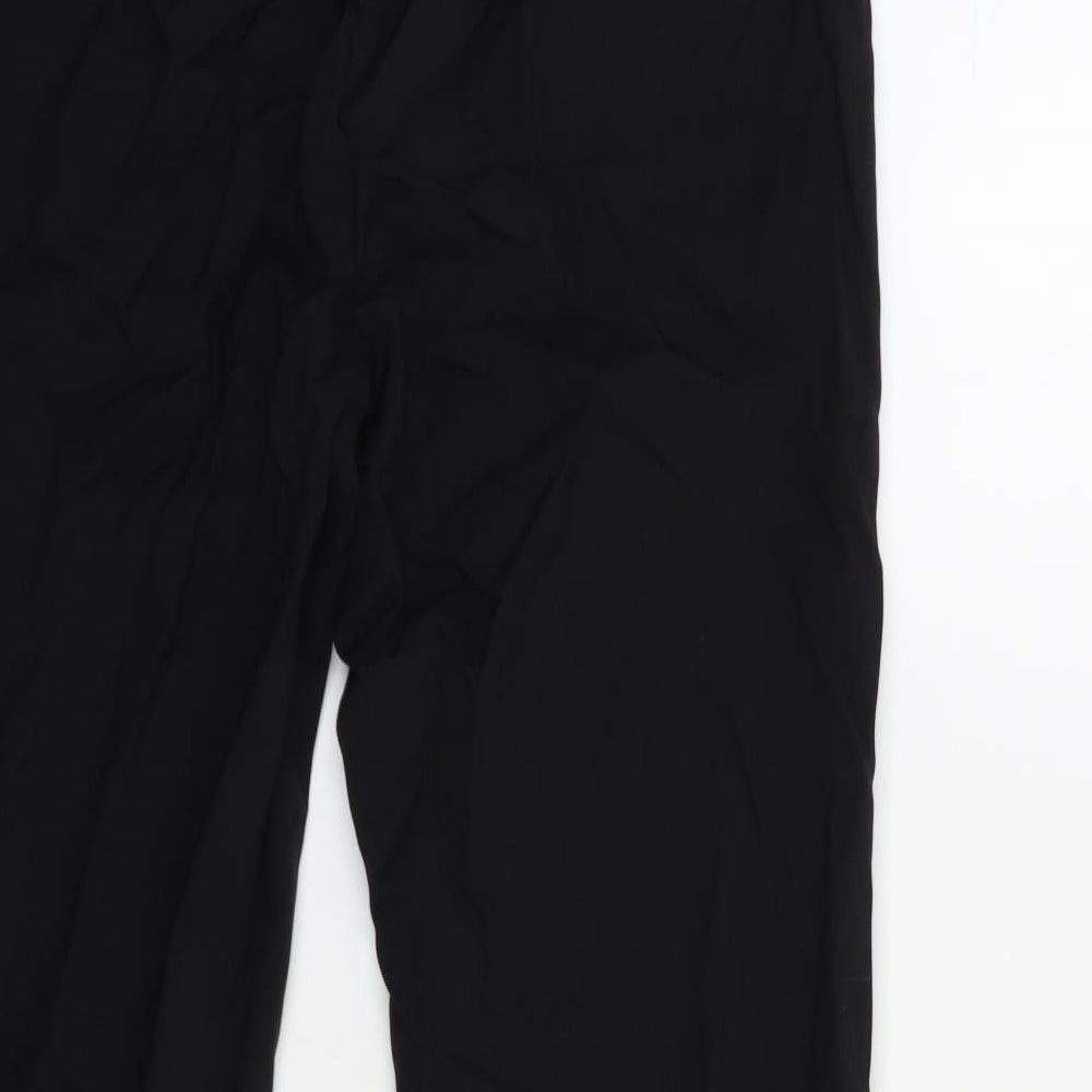 Womens UK Size 10 Papaya Regular Fit Black Trousers
