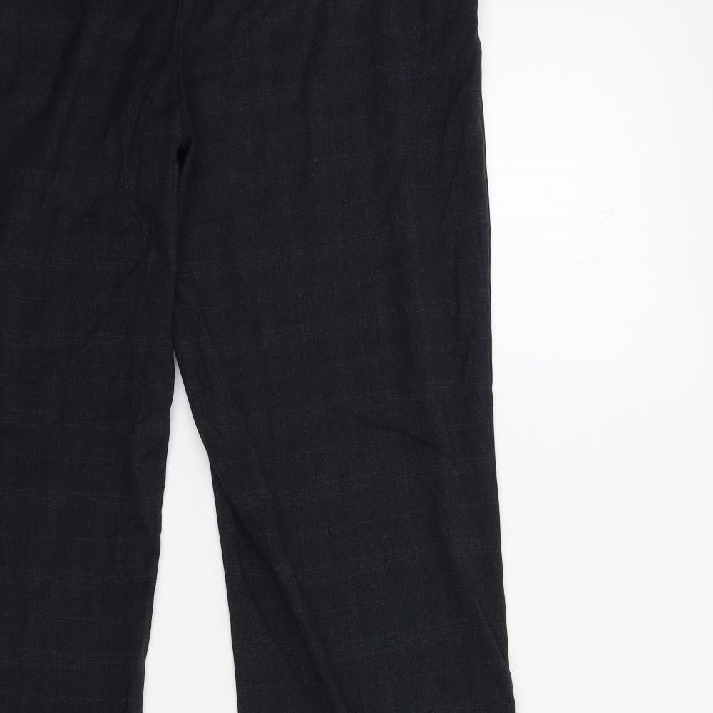 Womens UK Size 14 Papaya Regular Fit Black Trousers