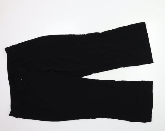 Womens UK Size 20 AMARANTO Regular Fit Black Trousers