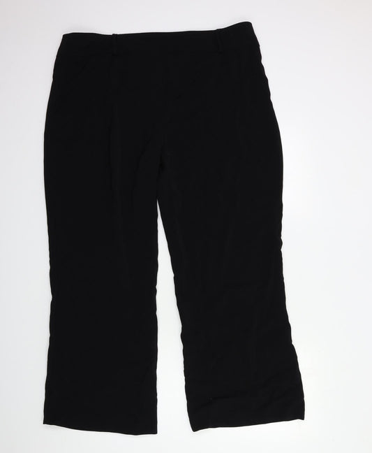 AMARANTO Womens Black Trousers Size 20 L30 in