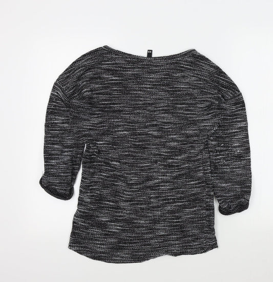 Womens UK Size XS Divided Black Pullover Jumper