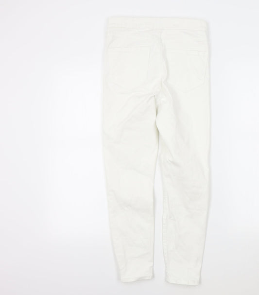 Denim & Co. Womens White Skinny Jeans Size 10 L25 in