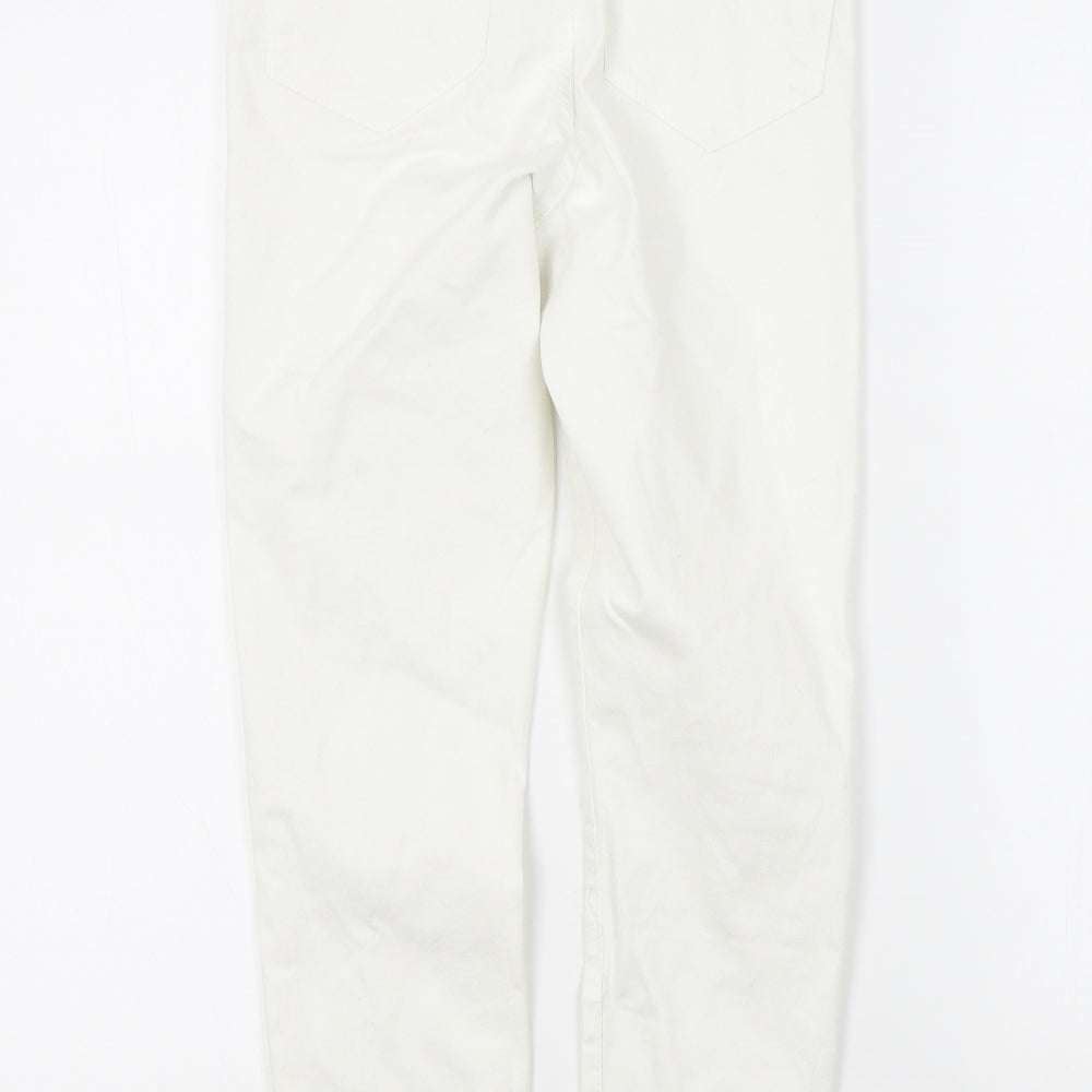 Denim & Co. Womens White Skinny Jeans Size 10 L25 in