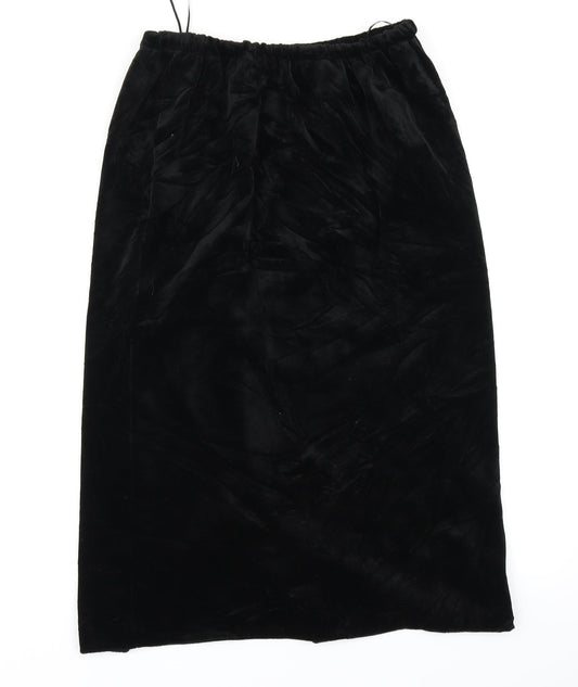 Frank Usher Womens Black   A-Line Skirt Size 14