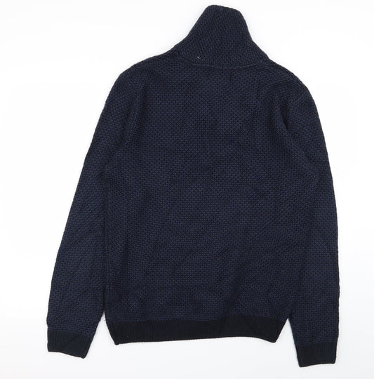Easy Mens Blue Pullover Jumper Size M