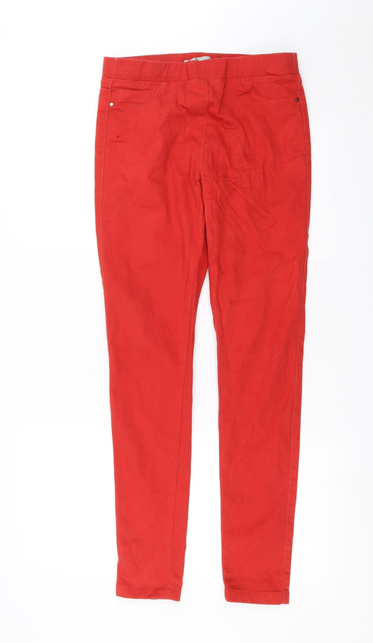 Tu Womens Red Denim Jegging Jeans Size 10 L30 in
