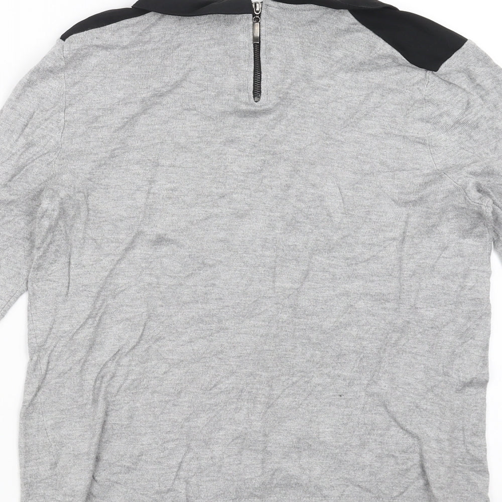 Womens UK Size 10 Papaya Grey Pullover Jumper