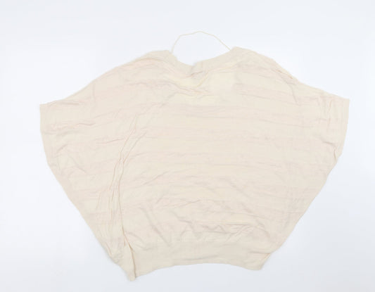 Gap Womens Beige Striped Knit Pullover Jumper Size M