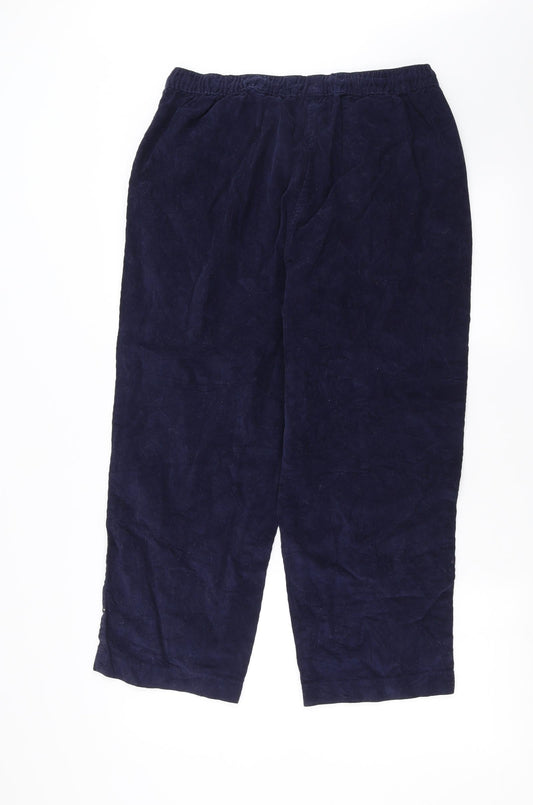 Womens UK Size 32 in ISLE Essentials Regular Fit Blue Trousers