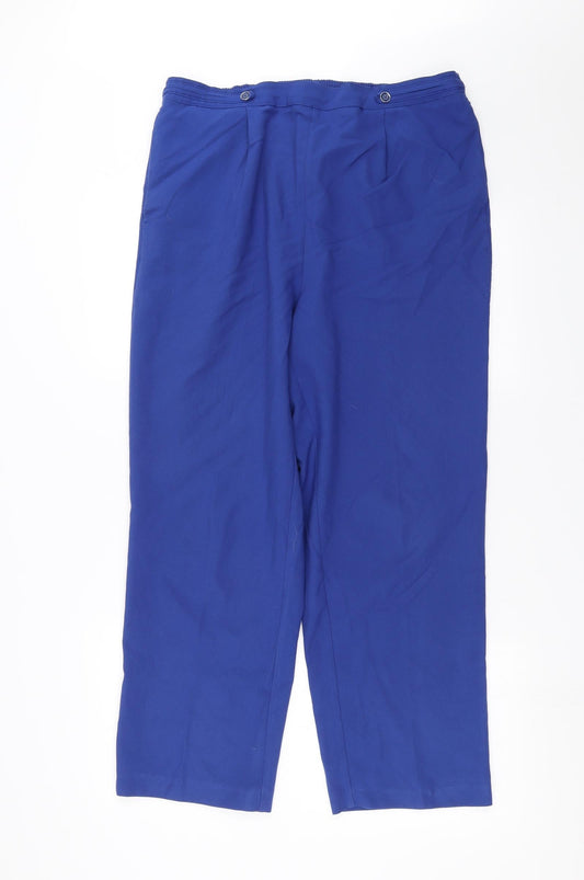 Womens UK Size 16 BM collection Regular Fit Blue Trousers