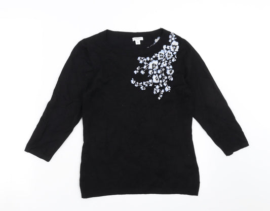Womens UK Size XS Precis Black Pullover Jumper