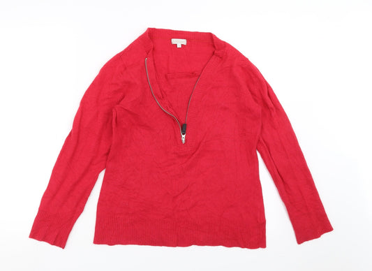 Womens UK Size 12 Lakeland Red Pullover Jumper