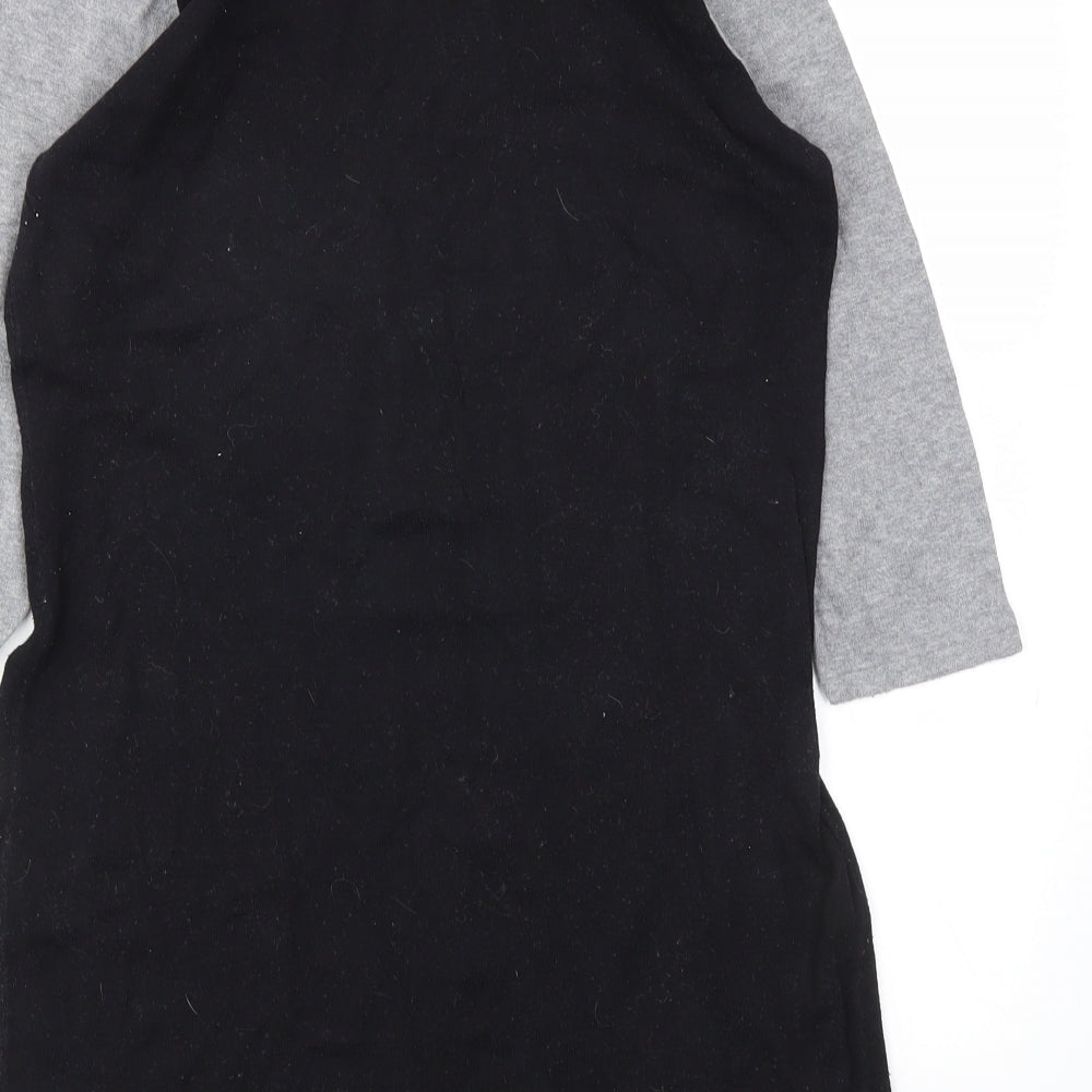 NEXT Womens Black Houndstooth A-Line Size 10