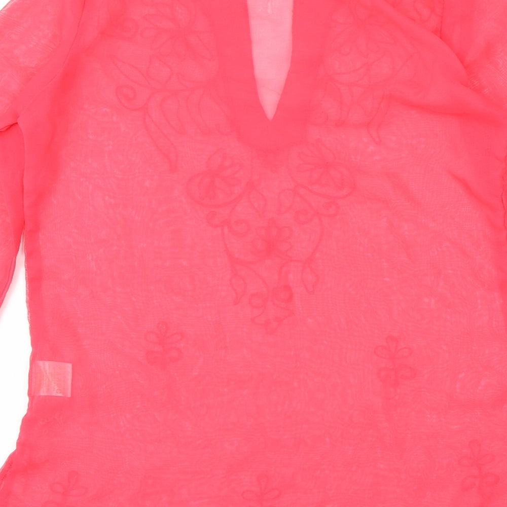 Primark Womens Pink Basic T-Shirt Size 10 - over swimming costume dress