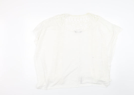 Womens UK Size L Dorothy Perkins White Cardigan Jumper